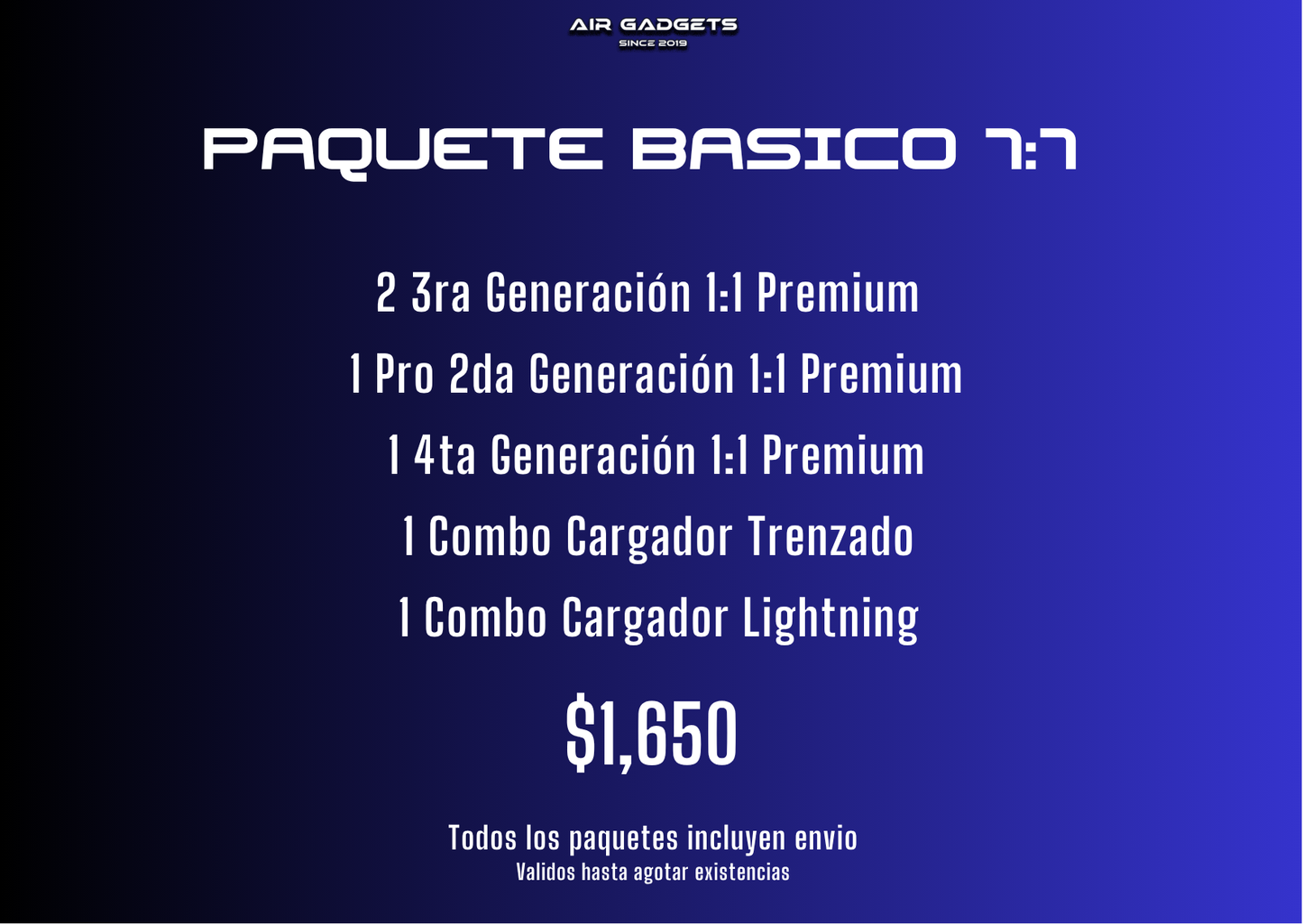 Paquete Basico 1:1