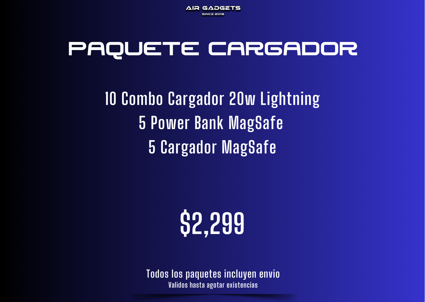 Paquete Cargador