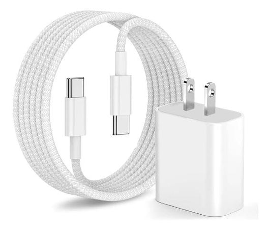 Combo Cargador USB C - USB C Trenzado